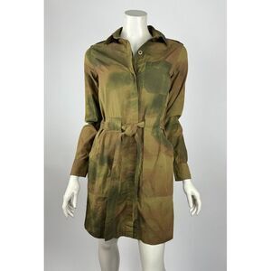 Adriano Goldschmeid Camo Justine Military Dress Women XS $278 EUC Pockets‎ Green